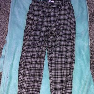 hollister plaid joggers